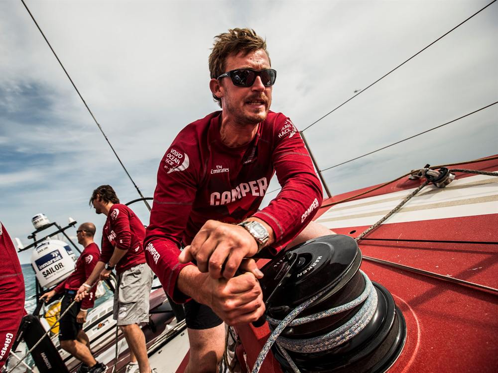 Martin Kirketerp trimmer under Volvo Ocean Race